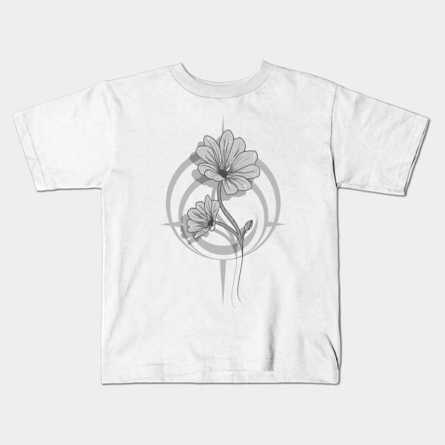 Flower Compass ver.1 Kids T-Shirt by huntedwitch